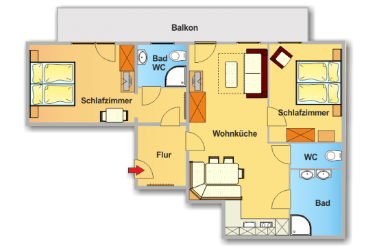 Appartementplan Stoder