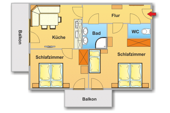 Appartementplan Pleschnitzzinken
