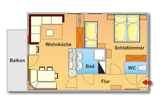 Appartementplan Kaibling